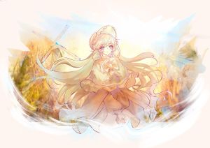 无边麦田中郡女打扮的缇娅